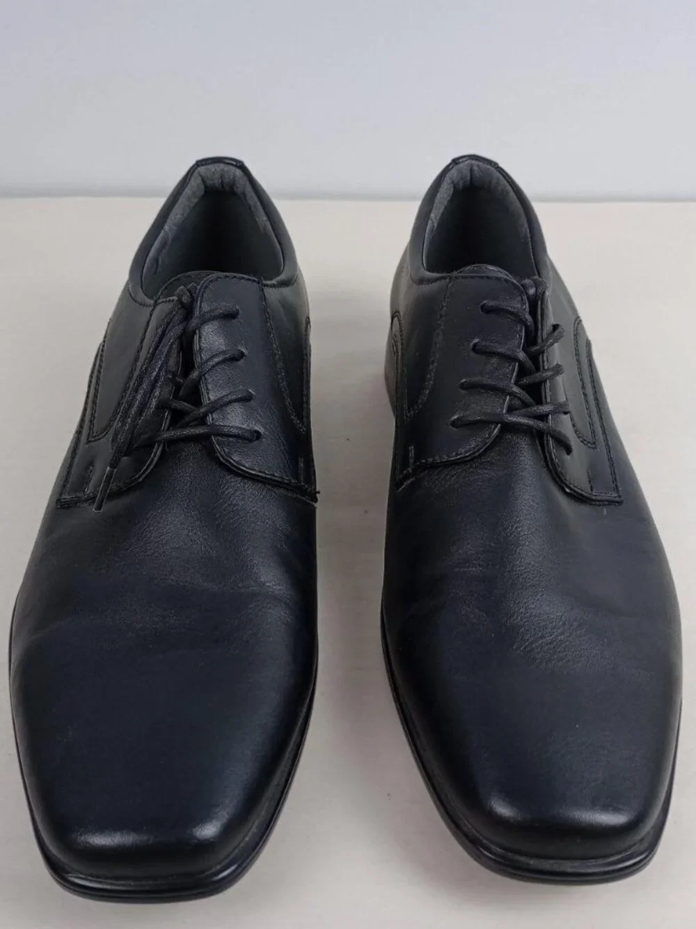 Apt 9 Mens 10.5 Med Cleveland Black Memory Foam Ortholite Derby Dress Shoes